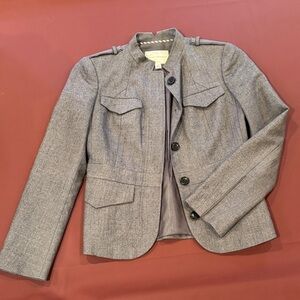 Banana Republic Gray Women's Blazer - Military Style